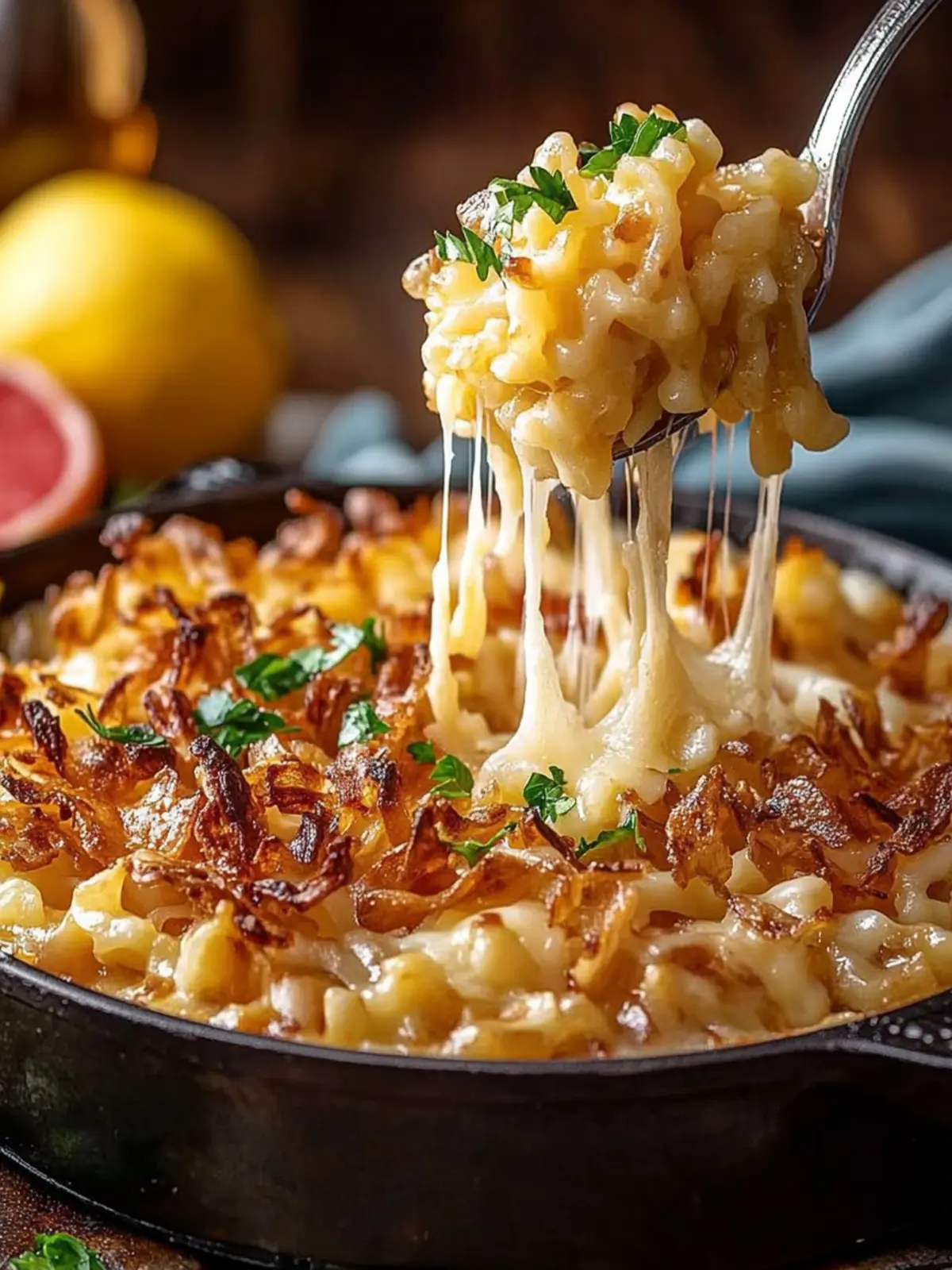Cremiger Käse-Spätzle mit knusprigen Zwiebeln 5 Cremiger Käse-Spätzle mit knusprigen gerösteten Zwiebeln