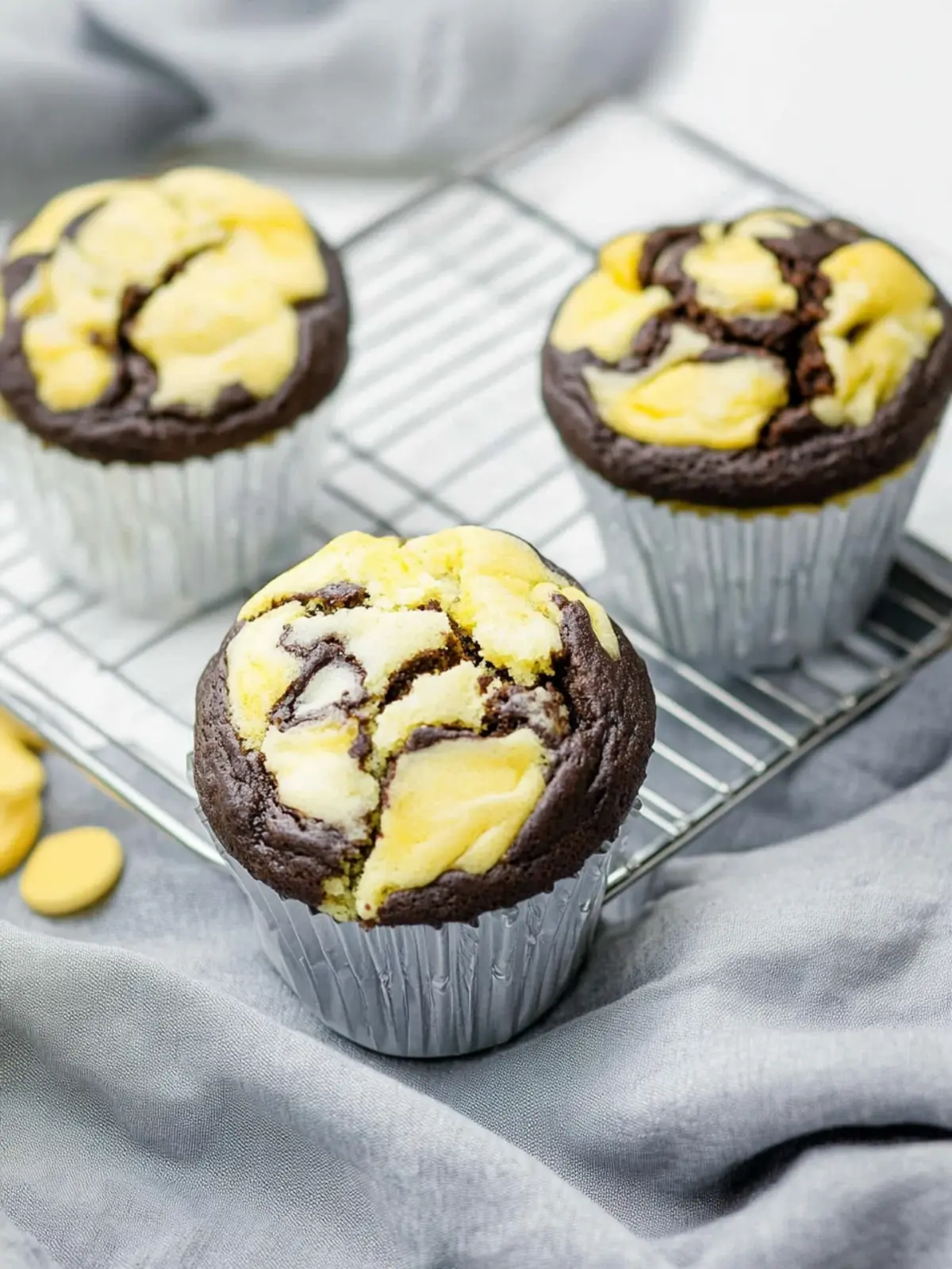 Doppelte Schokoladen-Cheesecake-Muffins für Schokoladenliebhaber 5 Doppelte Schokoladen-Cheesecake-Muffins