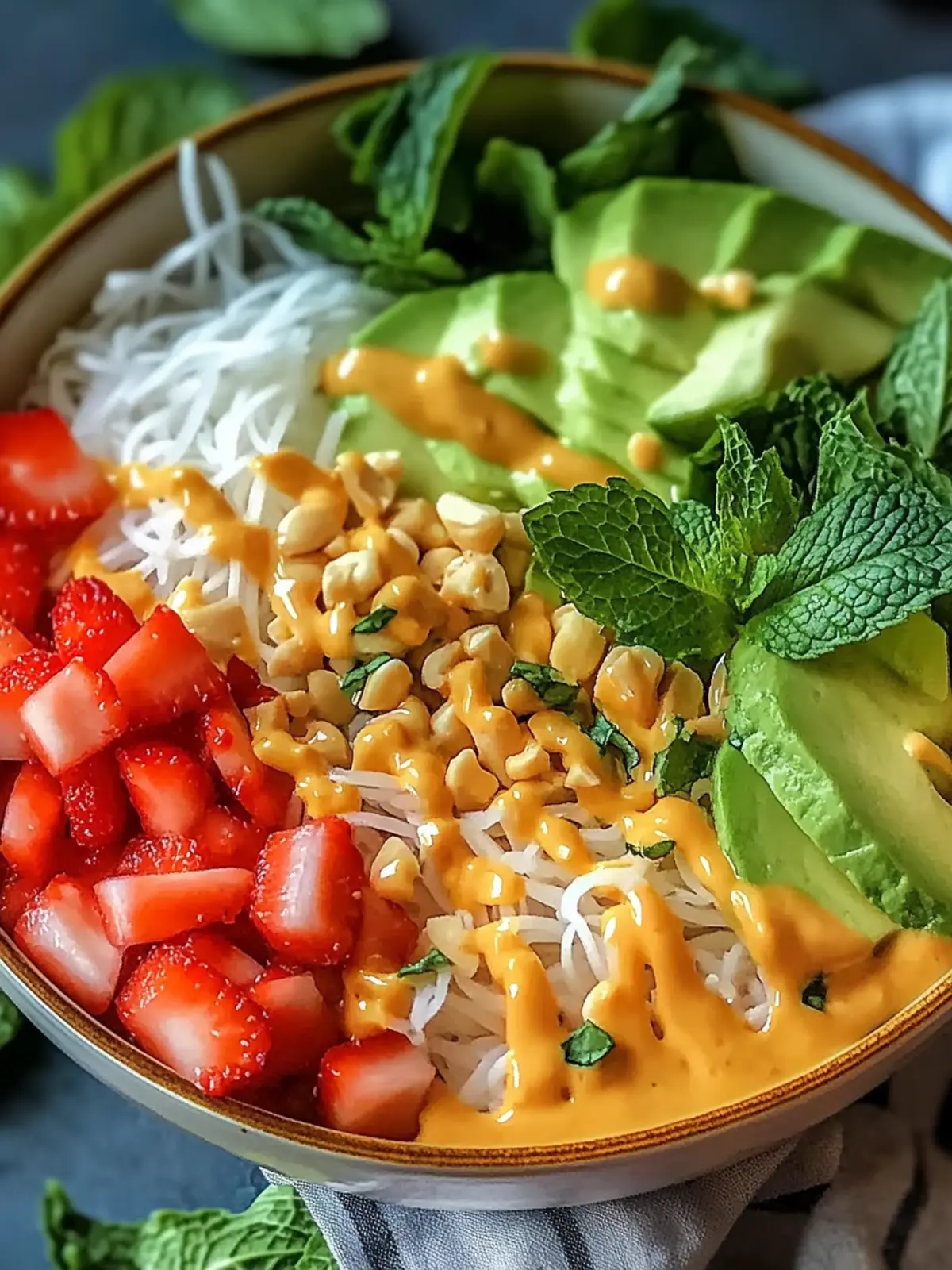 Frische und knackige Frühlingsrollen-Salat