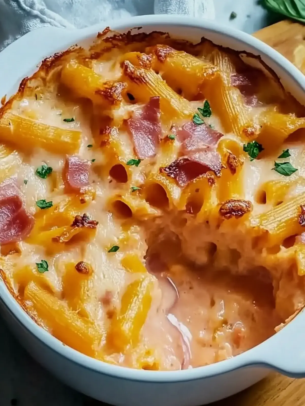 Nudeln und Schinken Gratin für die ganze Familie 4 Nudeln und Schinken Gratin