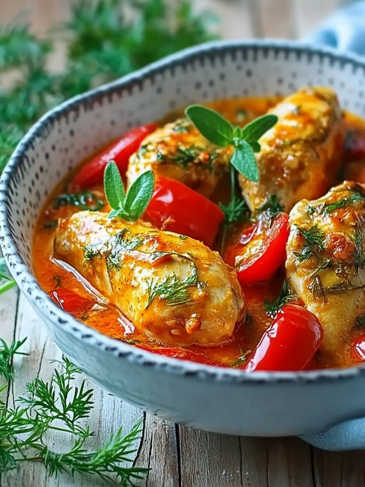 Leckeres Gourmet-Hühnchen in Paprikarahmsauce schnell genießen 5 Leckeres Gourmet-Hühnchen in einer Paprikarahmsauce