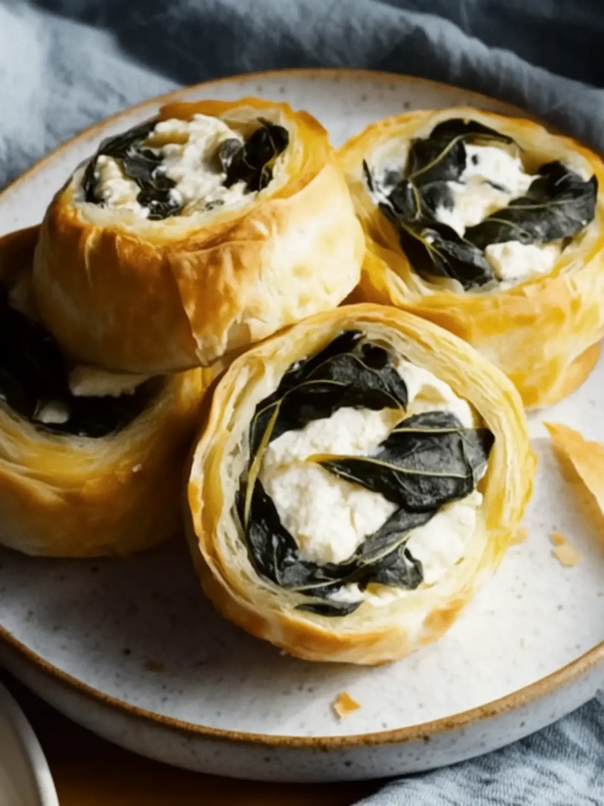 Blätterteig Spinat Feta Schnecken für jeden Snack-Liebhaber 3 Blätterteig, Spinat, Feta, Schnecken