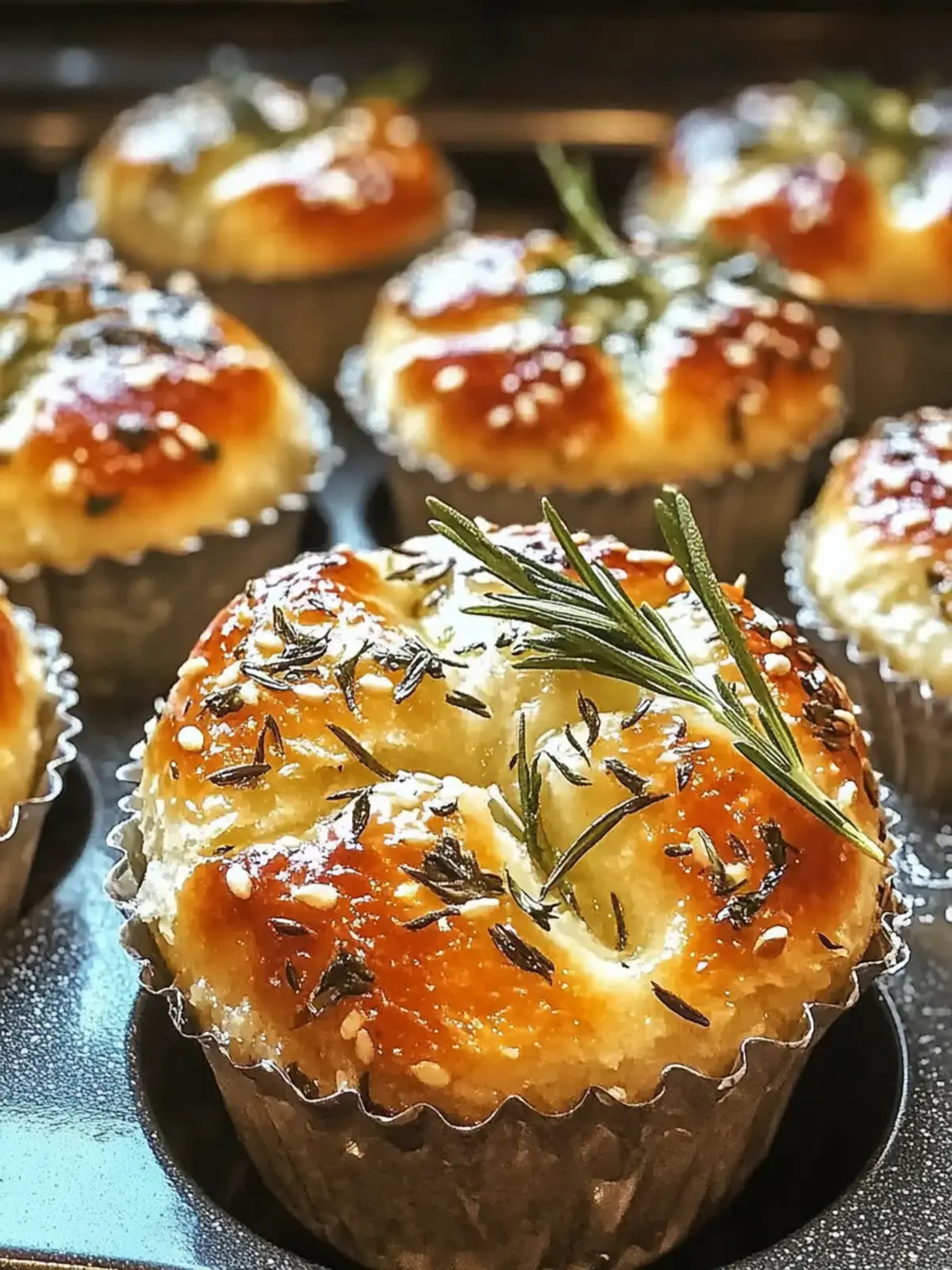 Rosmarin- und Knoblauch-Focaccia-Muffins für Genießer 2 Rosmarin- und Knoblauch-Focaccia-Muffins