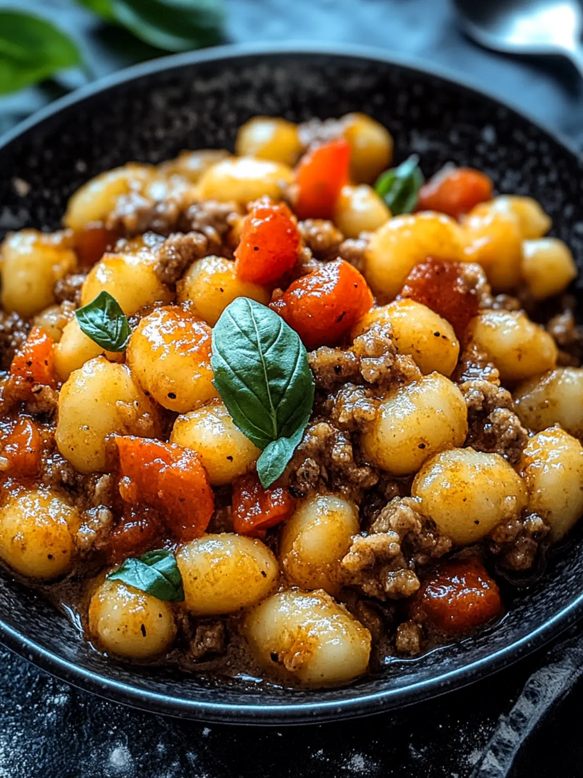 Gnocchi-Pfanne mit Hackfleisch und Paprika ganz schnell 3 Gnocchi-Pfanne