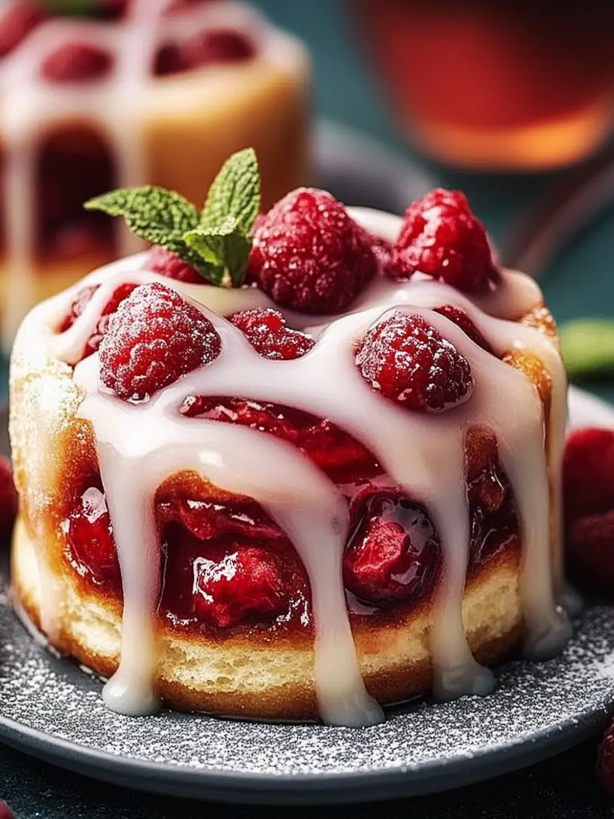 Himbeer-Zimtschnecken mit frischen Beeren genießen 2 Himbeer-Zimtschnecken