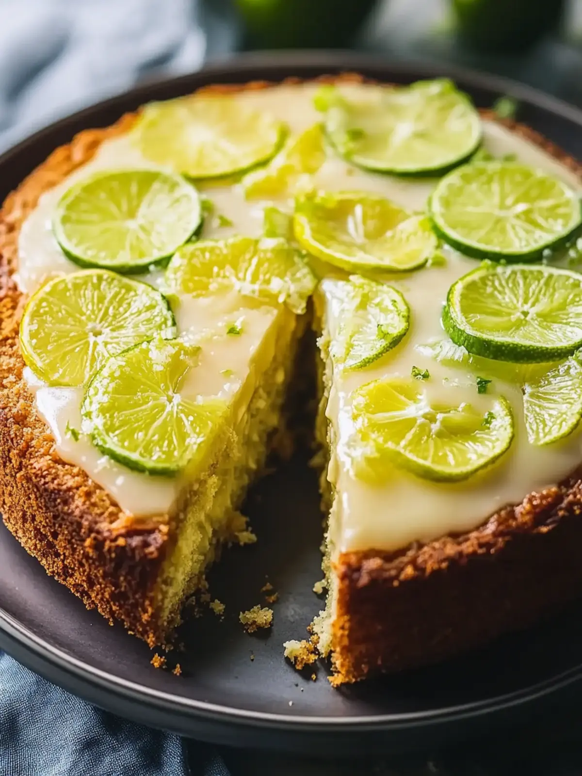 Frischer Schlüssel-Limetten-Pfundkuchen mit zarter Glasur 4 Schlüssel-Limetten-Pfundkuchen