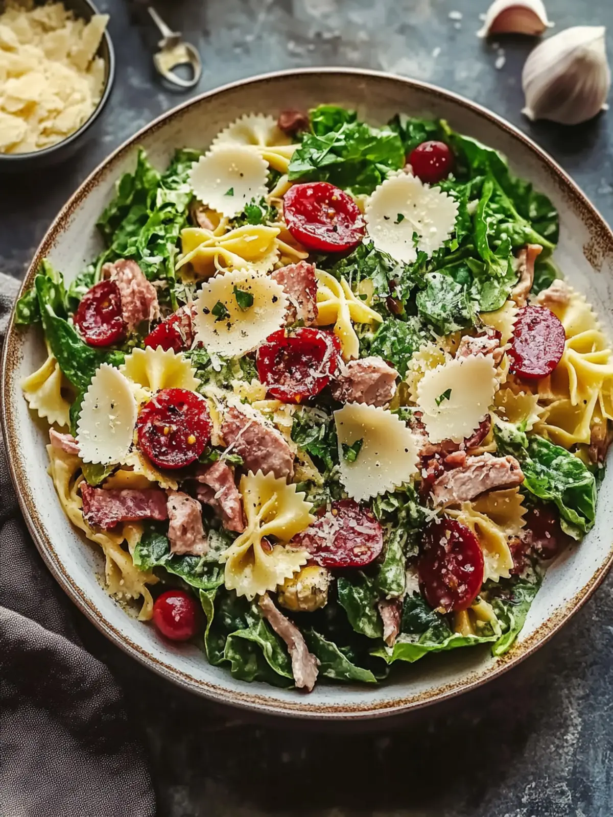 Frischer Caesar Rind Pasta Salat für jede Gelegenheit 4 Caesar Rind Pasta Salat