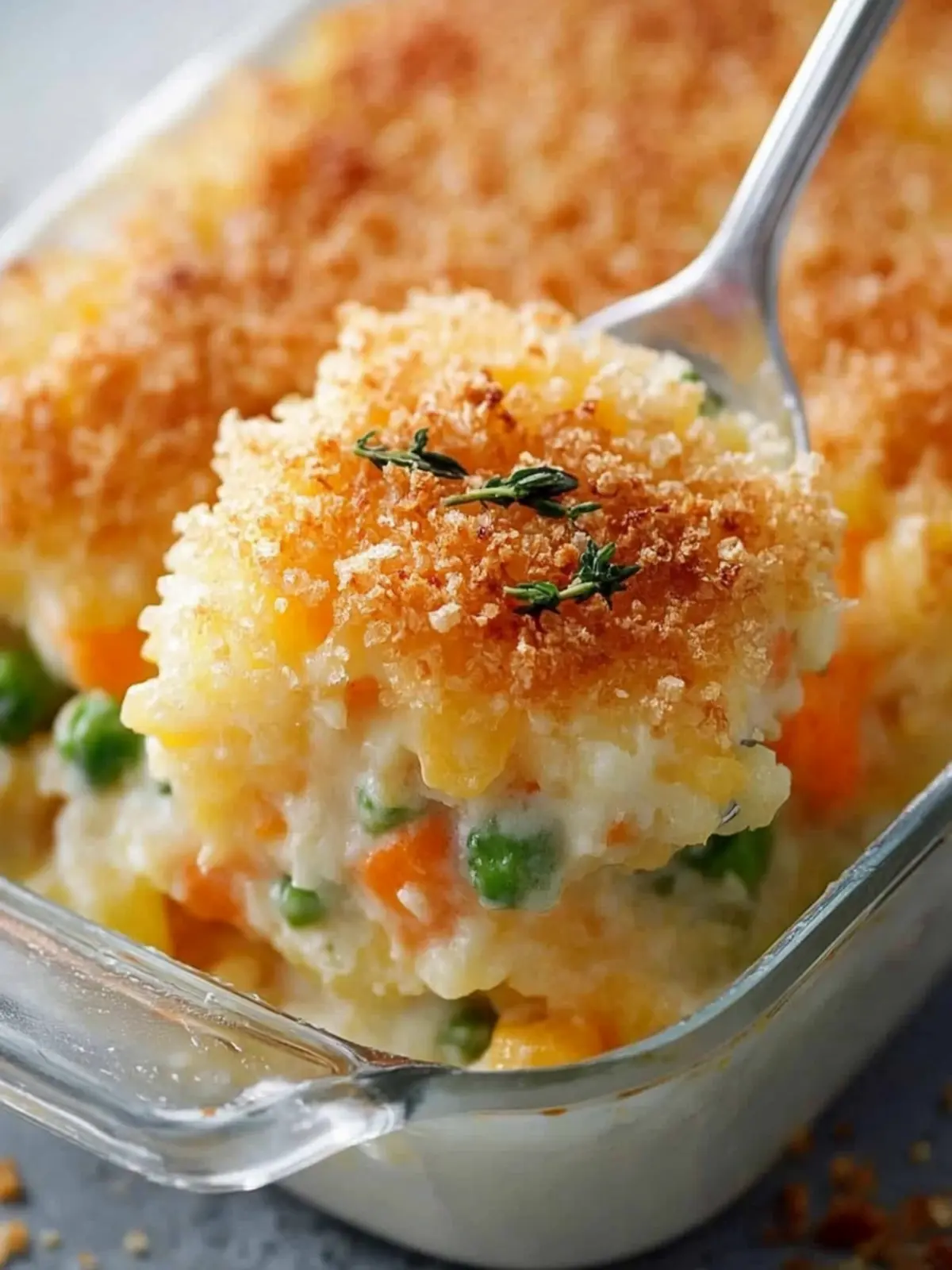 Cremiger Gemüseauflauf mit Cheddar und Ritz-Crackern 3 Cremiger Gemüseauflauf mit Cheddar und Ritz-Cracker-Belag