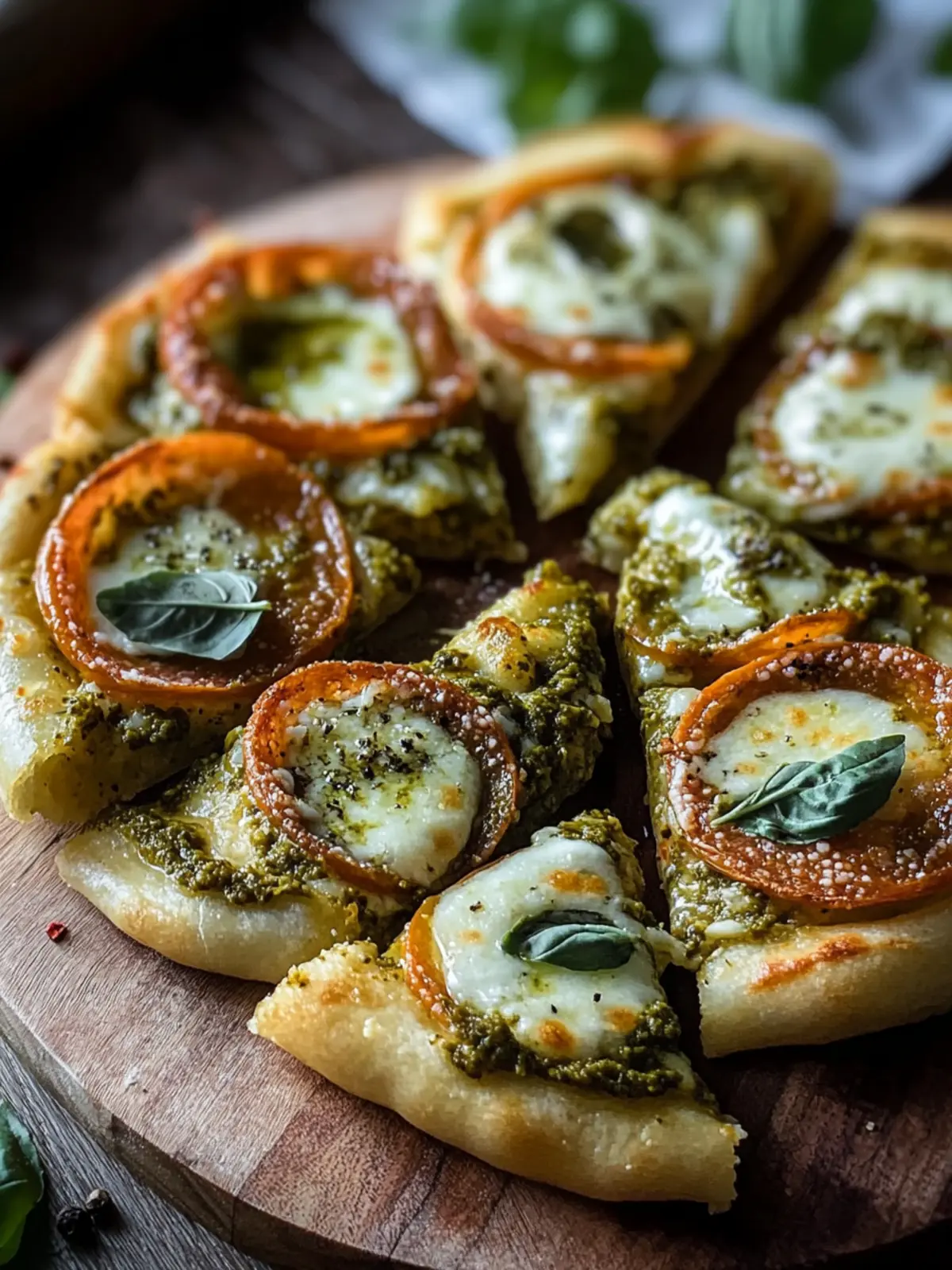 Pizza-Schnecken mit Pesto und Mozzarella für den perfekten Snack 5 Pizza-Schnecken mit Pesto und Mozzarella