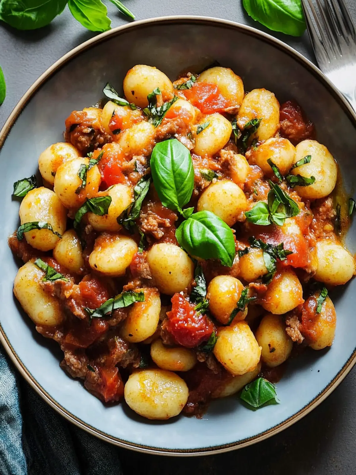 Schnelles Gnocchi mit Hackfleisch: Ein Familienliebling 2 Gnocchi mit Hackfleisch