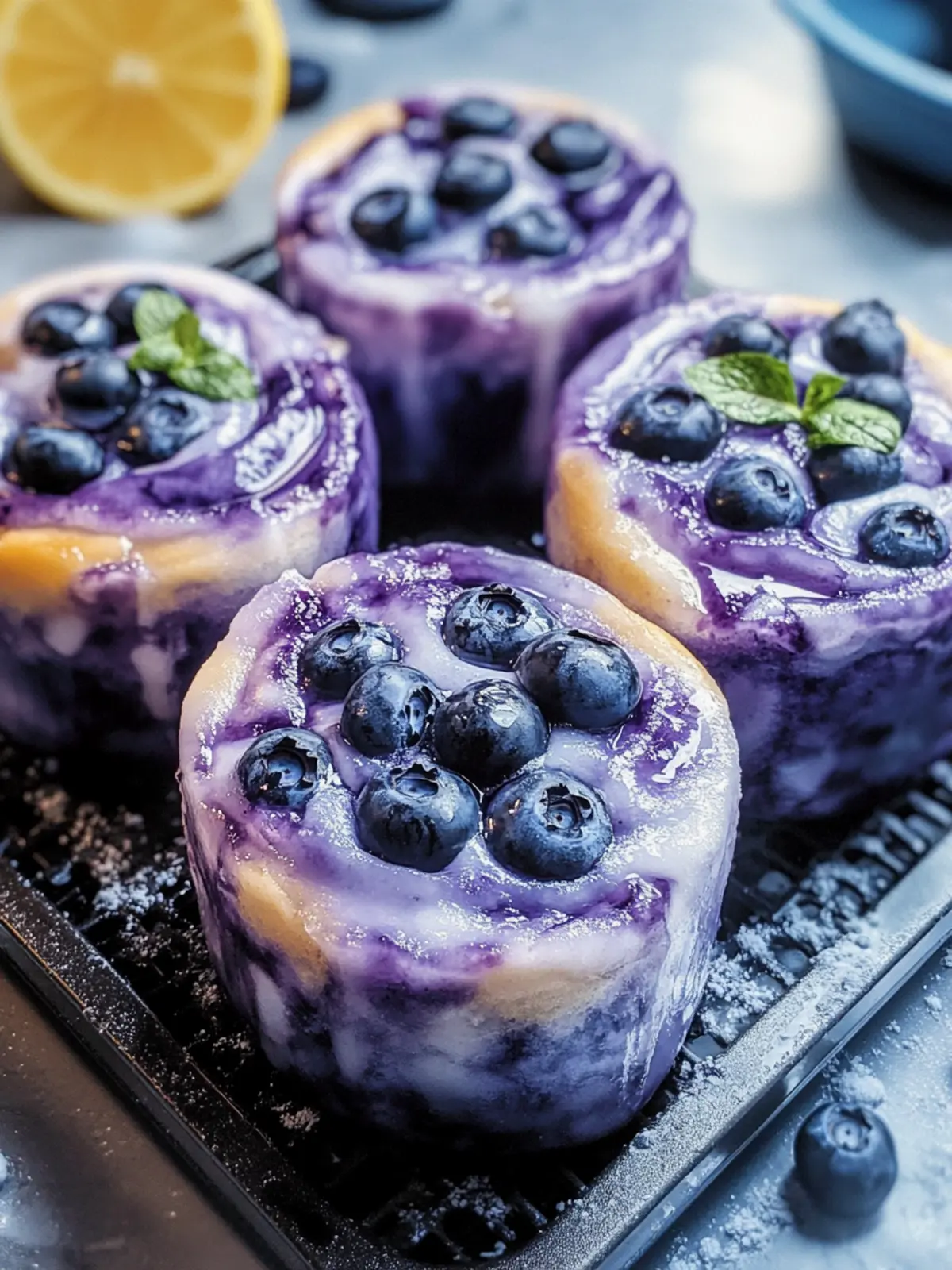 Blaubeer Zimtschnecken: Fluffige Freude für jeden Morgen 2 Blaubeer Zimtschnecken