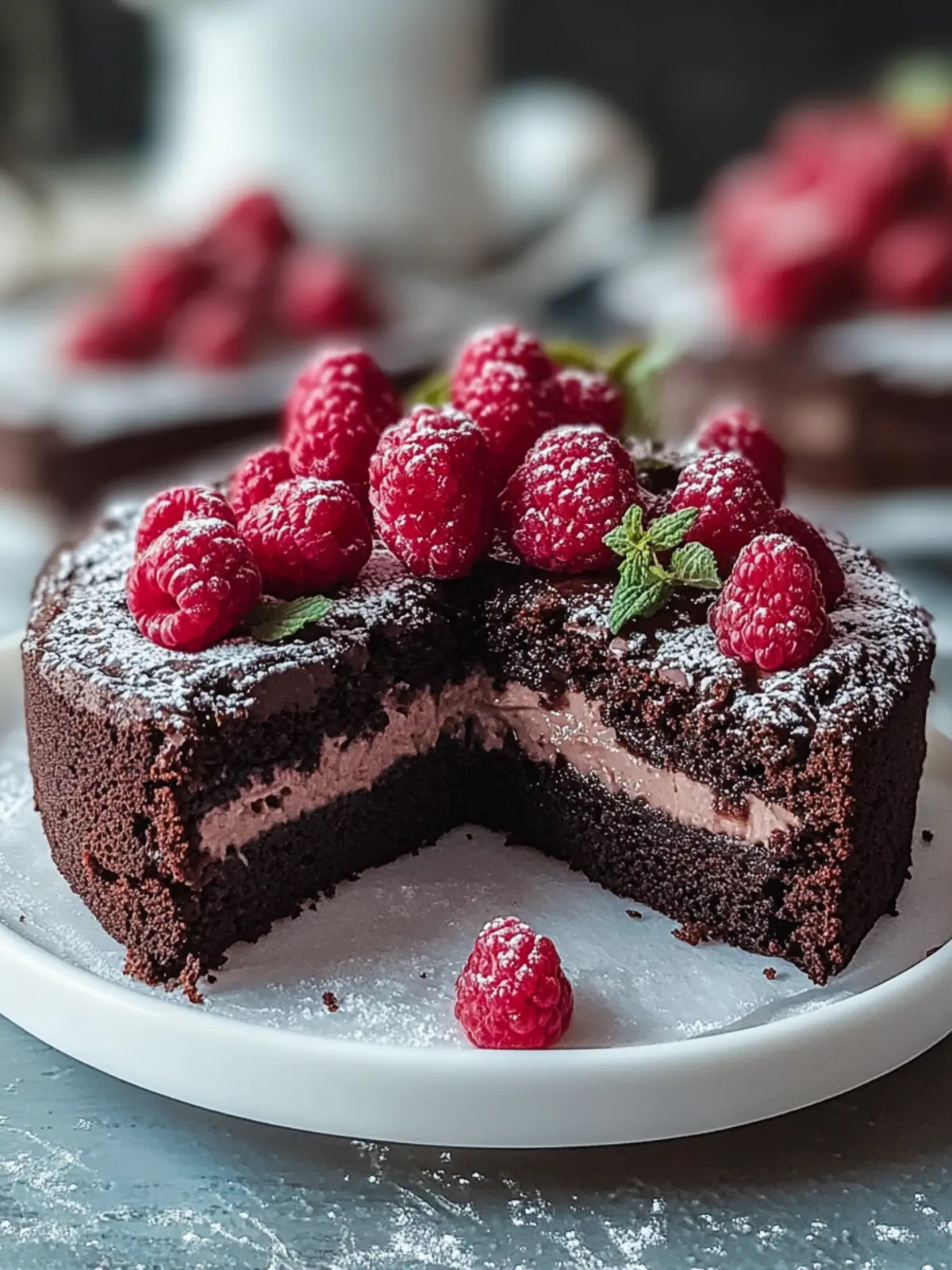 Himbeer-Schokoladen-Brownie-Kuchen für unwiderstehlichen Genuss 2 Himbeer-Schokoladen-Brownie-Kuchen