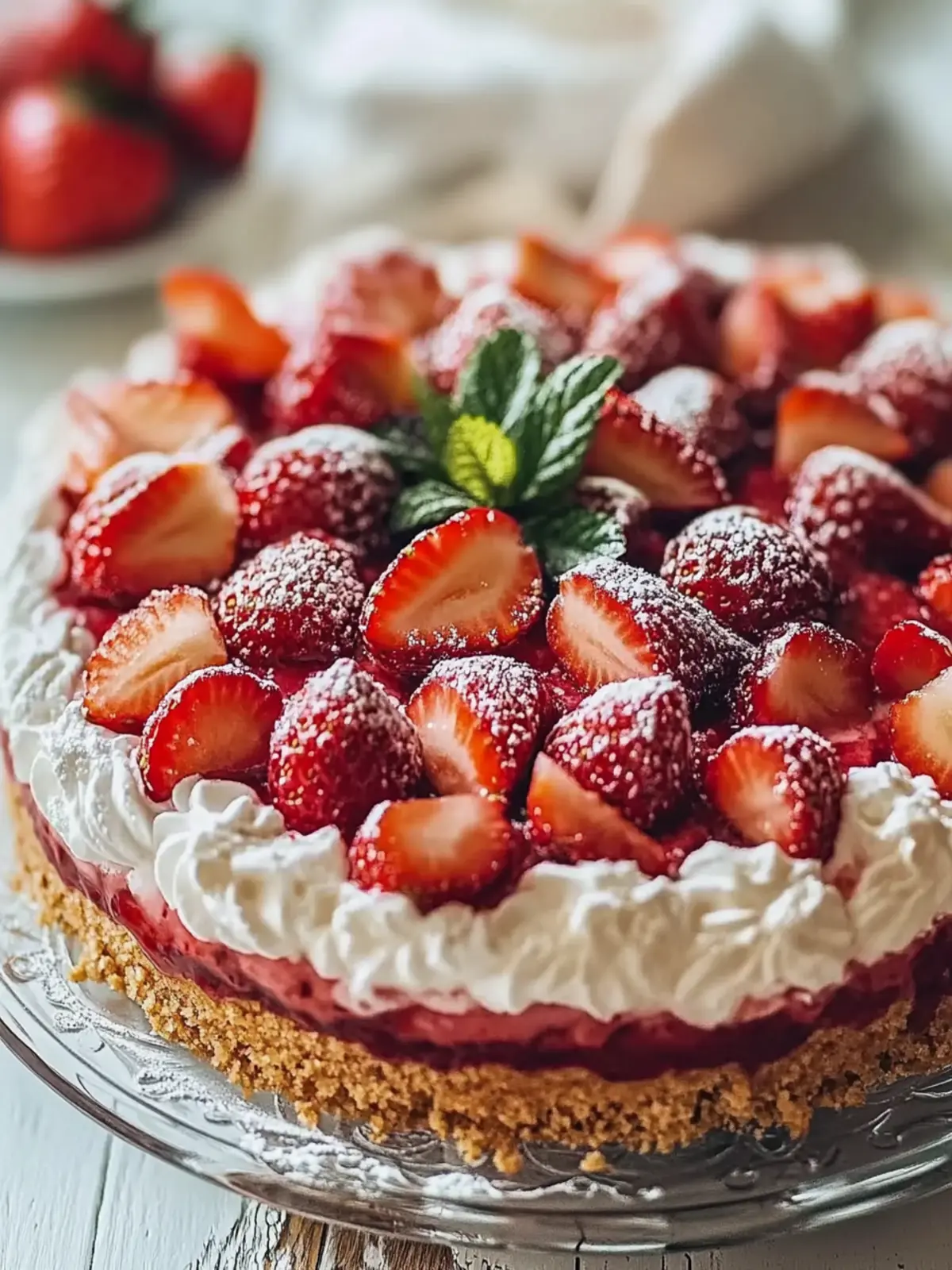 Sahniger No-Bake Erdbeer-Cheesecake Lush Dessert für Genießer 3 No-Bake Erdbeer-Cheesecake Lush Dessert