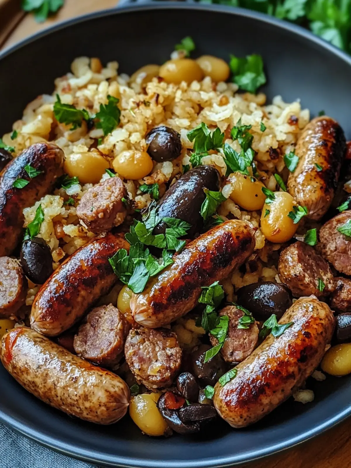 Genussvolle schwarze Bohnen, Wurst und Reis Pfanne für jeden Abend 2 Schwarze Bohnen, Wurst und Reis Pfanne
