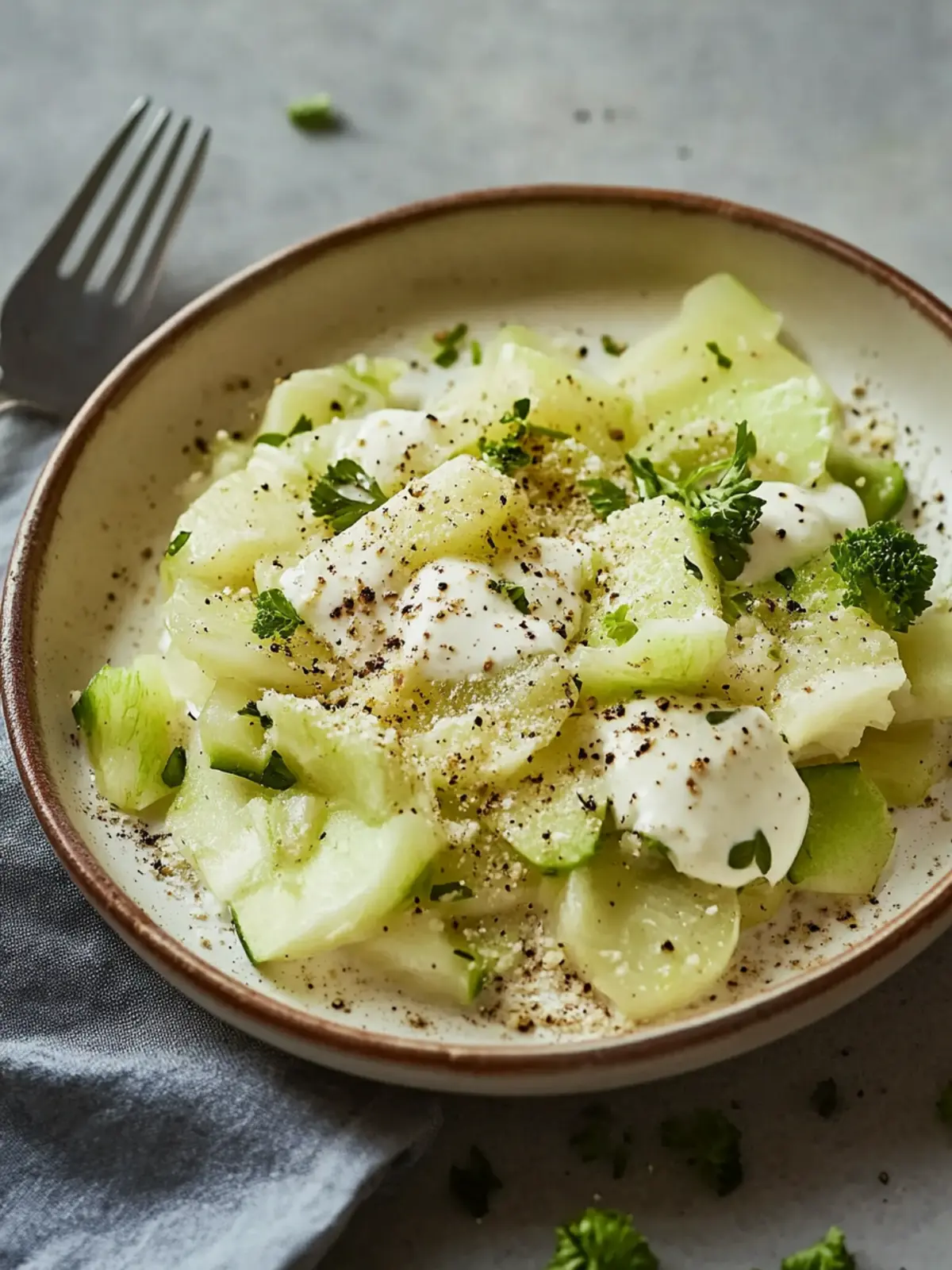 Erfrischender Kohlrabi-Salat mit Joghurt-Dressing für heiße Tage 2 Kohlrabi-Salat mit Joghurt-Dressing