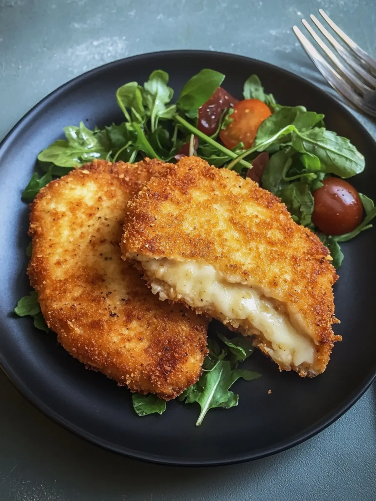 Krosse Vegetarische Schnitzel mit Käse im OptiGrill zubereiten 3 Vegetarischer Schnitzel mit Käse