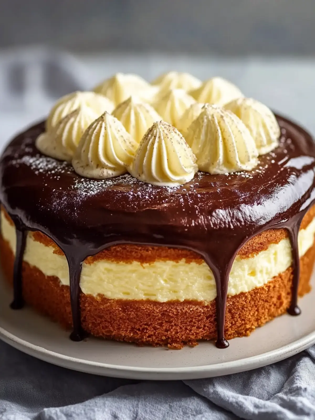Boston Cream Pie Glückseligkeit: Ein Stück Genuss für Dich 2 Boston Cream Pie Glückseligkeit
