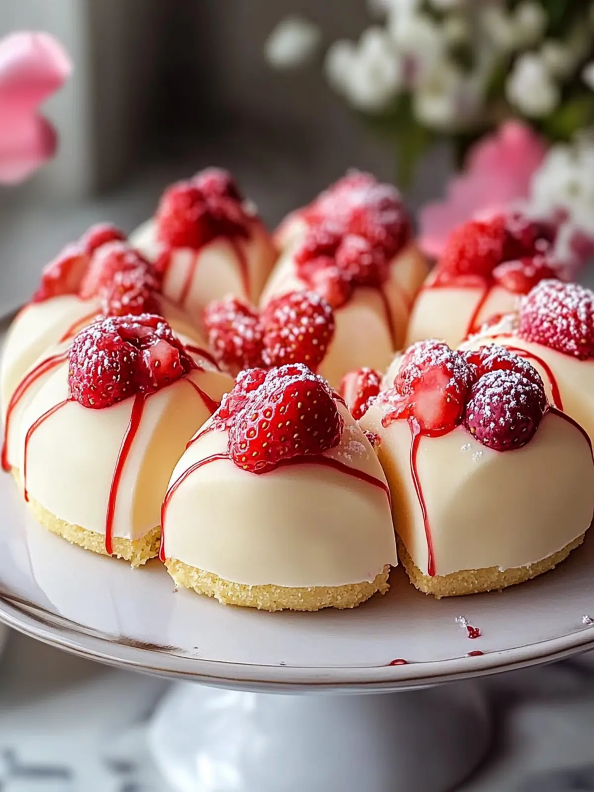 Erdbeerkäsekuchen-Trüffelballen ganz schnell und einfach genießen 2 Erdbeerkäsekuchen-Trüffelballen