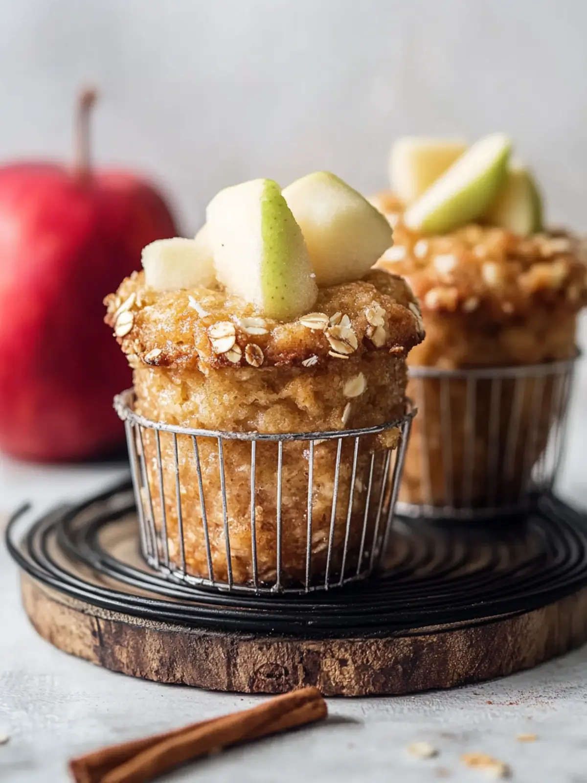 Gebackene Apfel-Zimt-Haferflocken-Törtchen für den perfekten Start 4 Gebackene Apfel-Zimt-Haferflocken-Törtchen