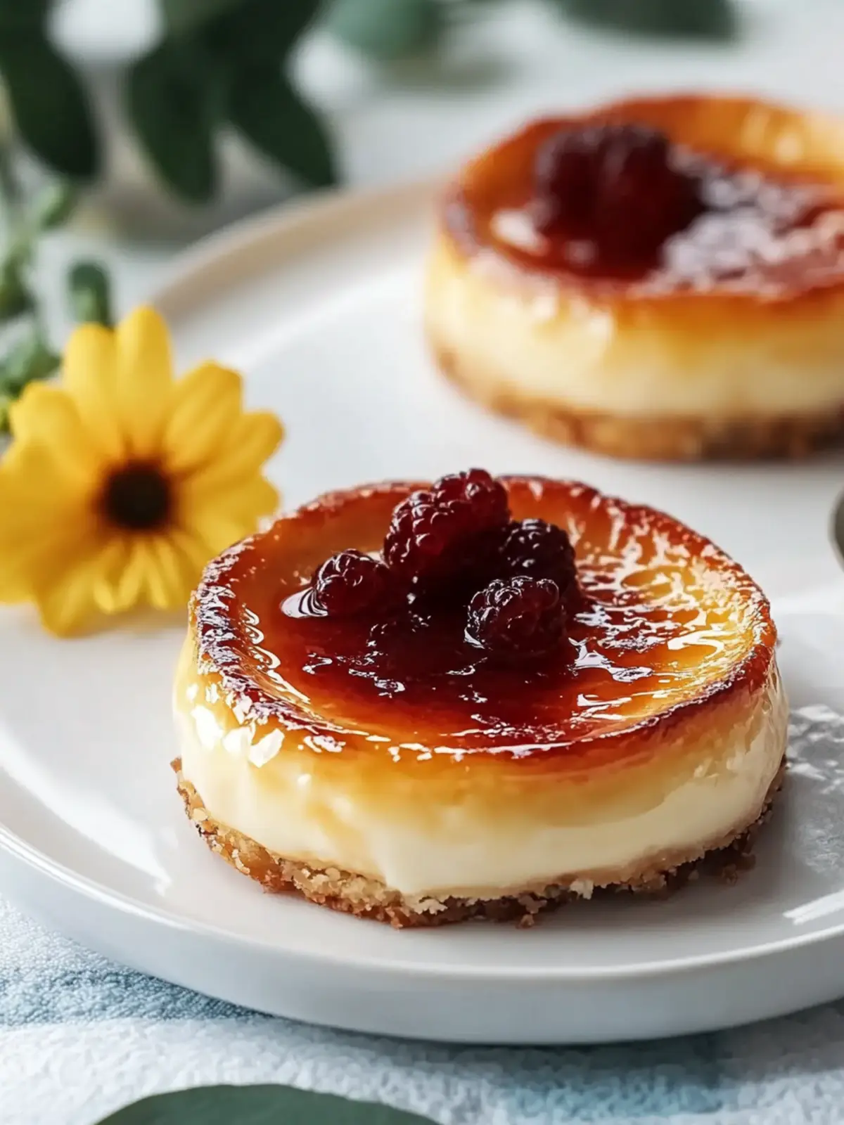 Mini Crème Brûlée Käsekuchen – Kleine Glücksmomente für Dich 4 Mini Crème Brûlée Käsekuchen