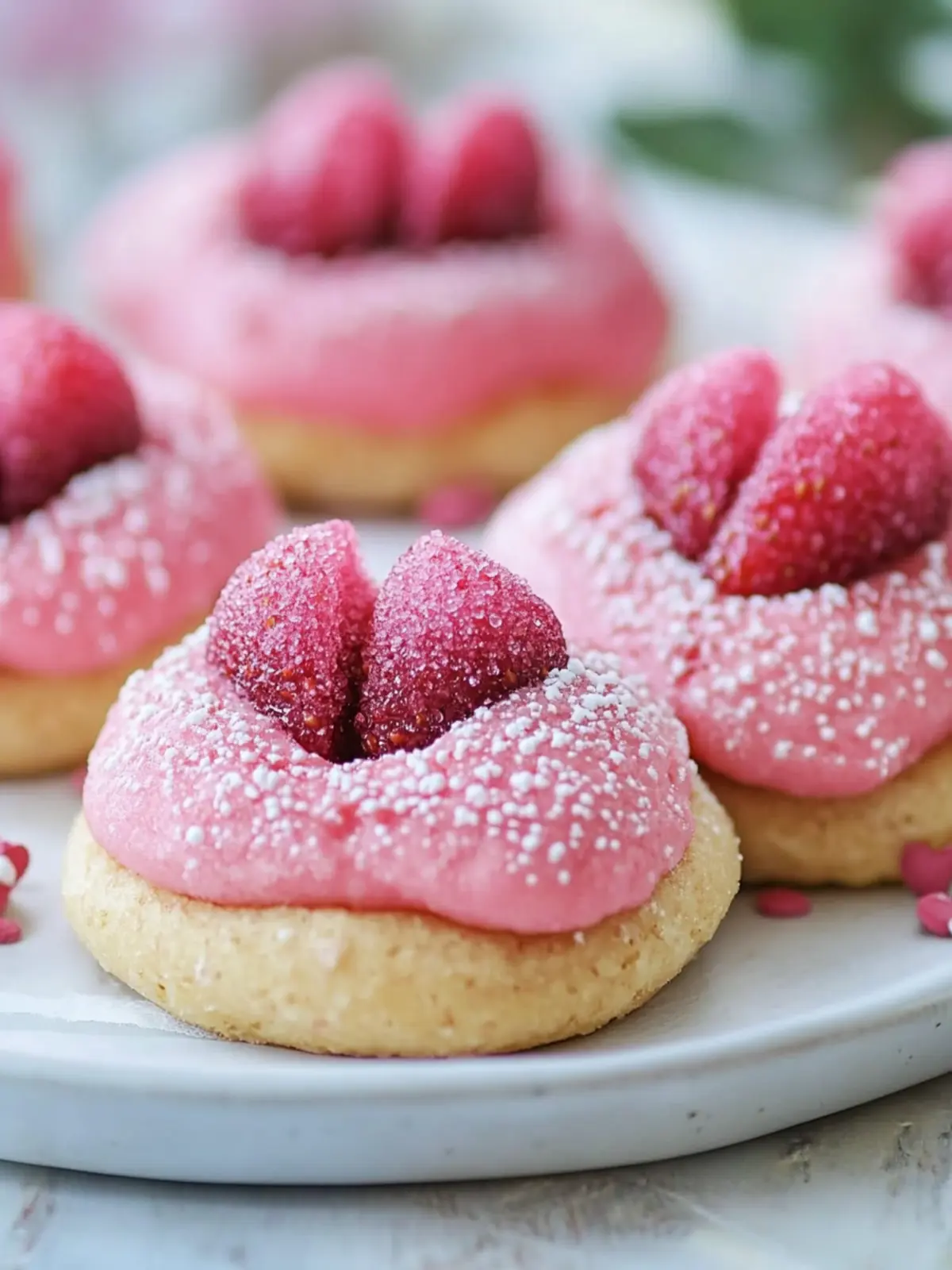Erdbeer-Kuss-Kekse: Fluffige Leckerbissen mit Schokoüberraschung 5 Erdbeer-Kuss-Kekse