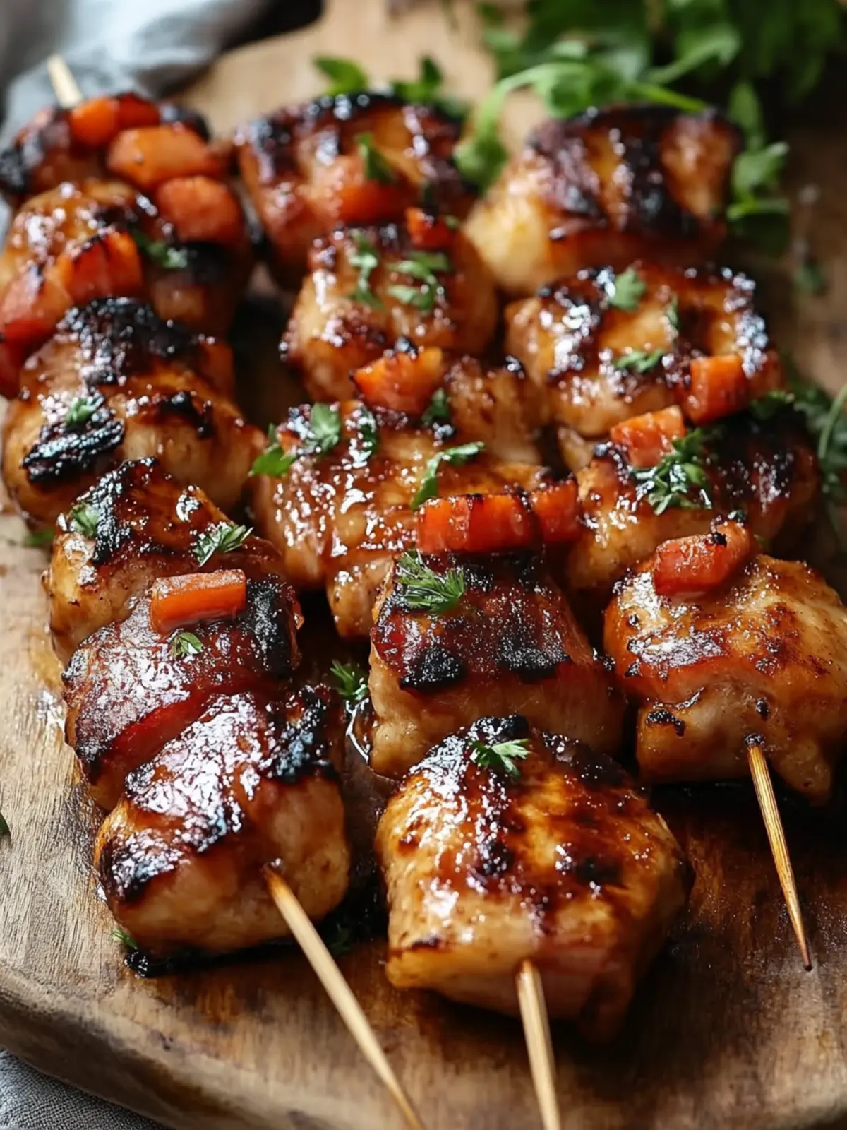 Honig BBQ Speck Hähnchen Spieße für unvergessliche Grillabende 3 Honig BBQ Speck Hähnchen