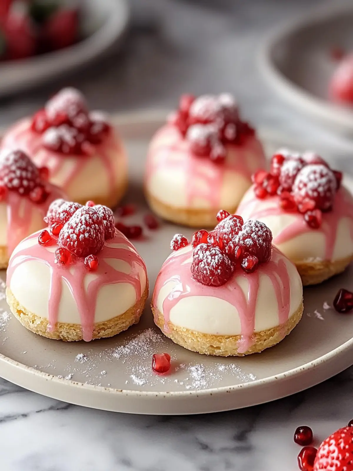 Erdbeerkäsekuchen-Trüffelballen ganz schnell und einfach genießen 4 Erdbeerkäsekuchen-Trüffelballen