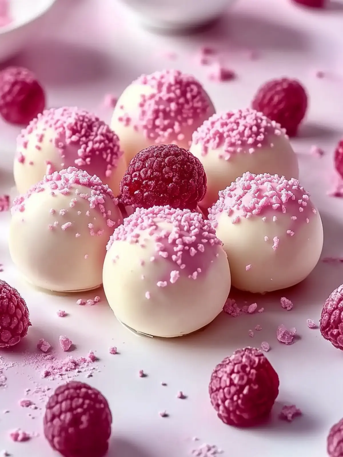 Weiße Schokolade Himbeer-Trüffel – Der perfekte Genuss für jeden Anlass 2 Weiße Schokolade Himbeer-Trüffel