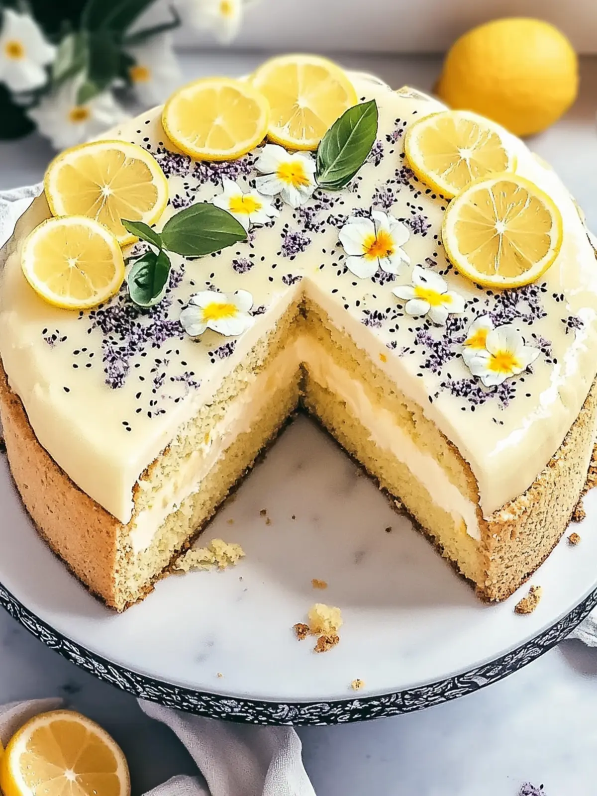 Zitronen-Mohnkuchen mit frischer Frischkäse-Glasur für jeden Anlass 2 Zitronen-Mohnkuchen mit frischer Frischkäse-Glasur
