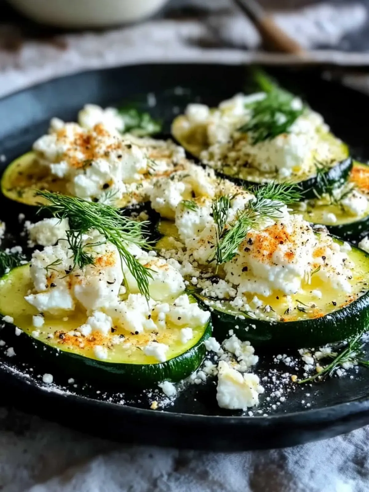 Backofen-geröstete Zucchini mit Feta: Mediterranes Genusswunder 4 Backofen-geröstete Zucchini mit Feta