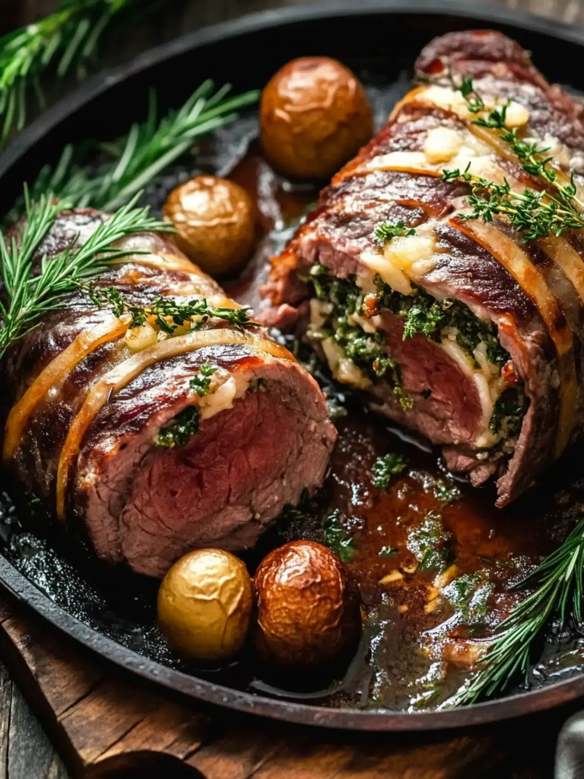 Authentische österreichische Rinderrouladen mit köstlicher Sauce 4 Authentische österreichische Rinderrouladen