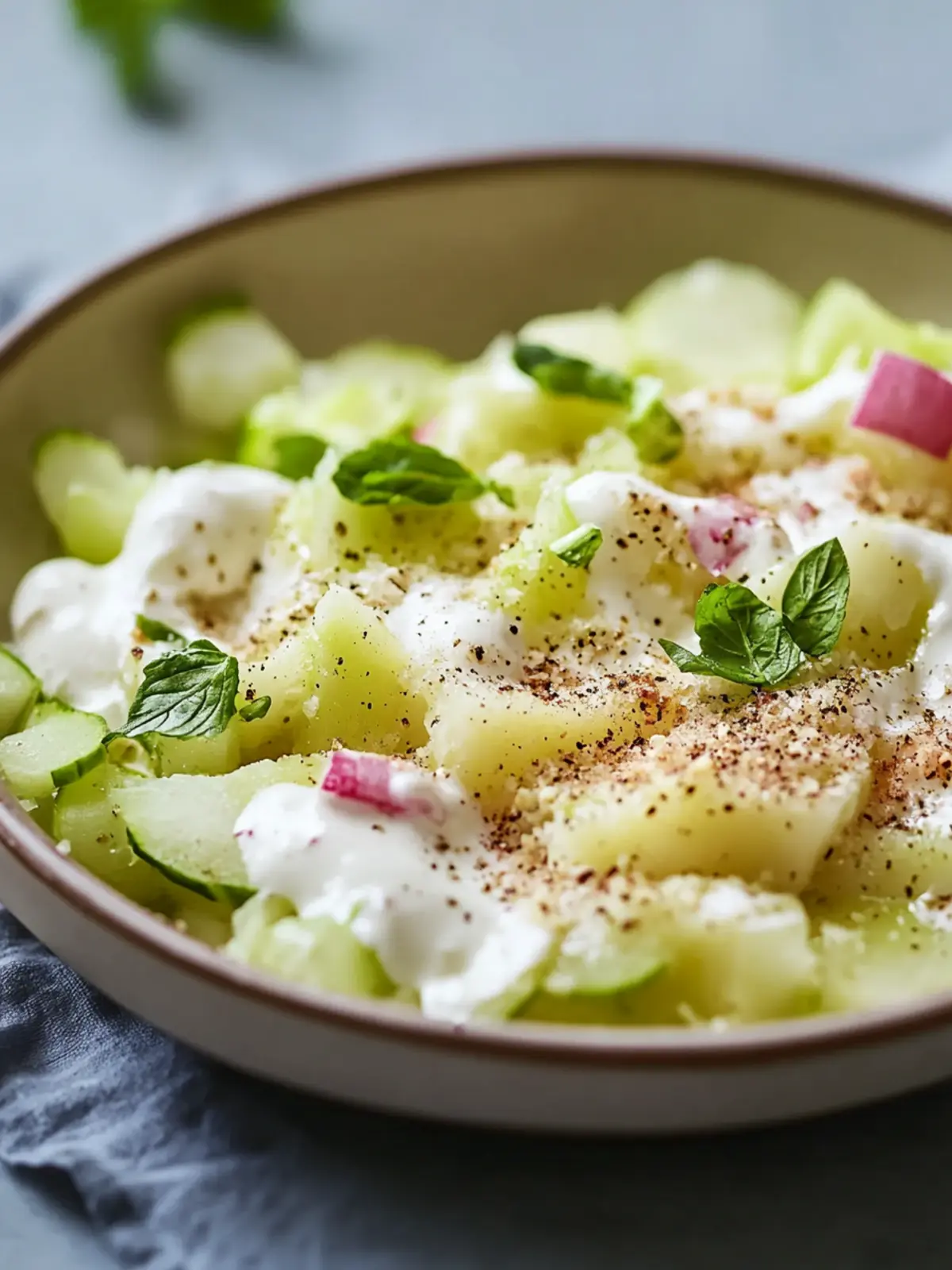 Erfrischender Kohlrabi-Salat mit Joghurt-Dressing für heiße Tage 4 Kohlrabi-Salat mit Joghurt-Dressing