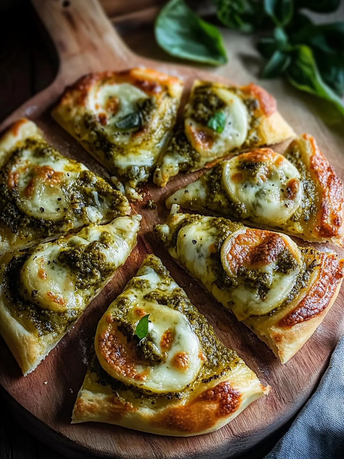 Pizza-Schnecken mit Pesto und Mozzarella für den perfekten Snack 3 Pizza-Schnecken mit Pesto und Mozzarella