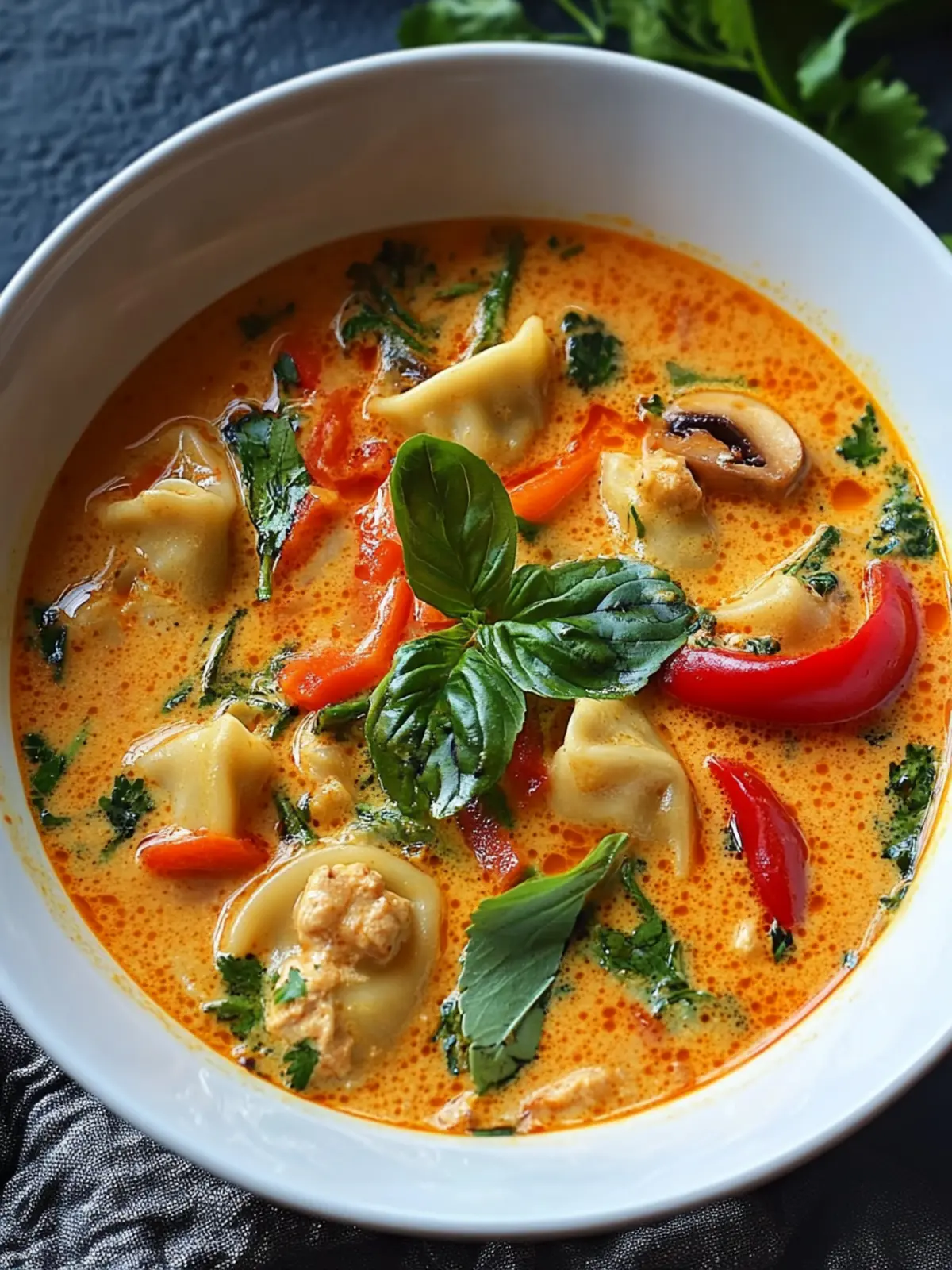 Thailändische rote Curryküchlein-Suppe für jeden Abend 4 Thailändische rote Curryküchlein-Suppe