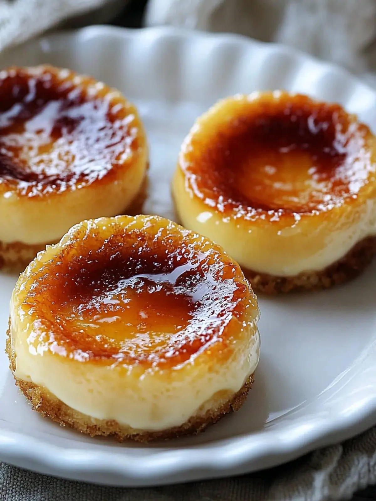Mini Crème Brûlée Käsekuchen – Genuss in jedem Bissen 4 Mini Crème Brûlée Käsekuchen