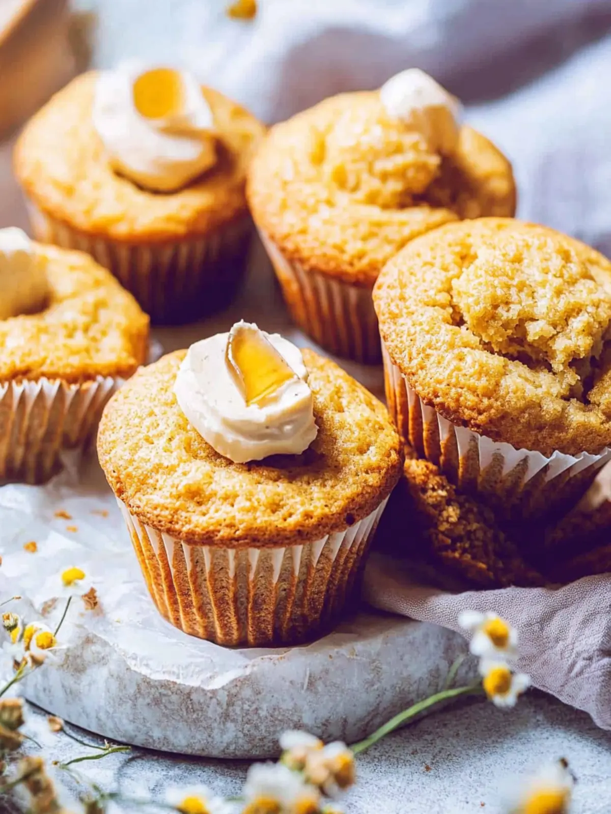 Vegane Maisbrot-Muffins mit 'Honigbutter' – Fluffig und Schnell 5 Vegane Maisbrot-Muffins mit 'Honigbutter'