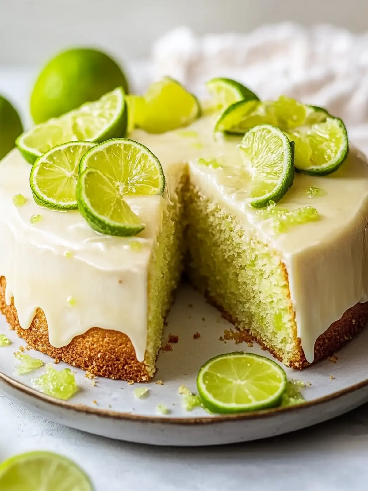 Frischer Schlüssel-Limetten-Pfundkuchen mit zarter Glasur 5 Schlüssel-Limetten-Pfundkuchen