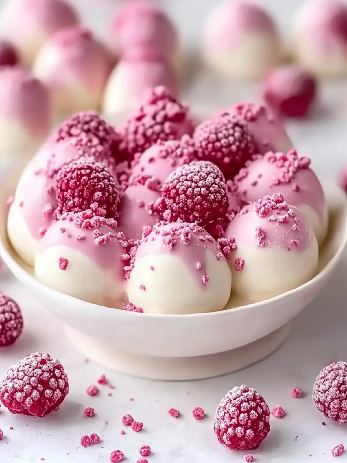 Weiße Schokolade Himbeer-Trüffel – Der perfekte Genuss für jeden Anlass 3 Weiße Schokolade Himbeer-Trüffel