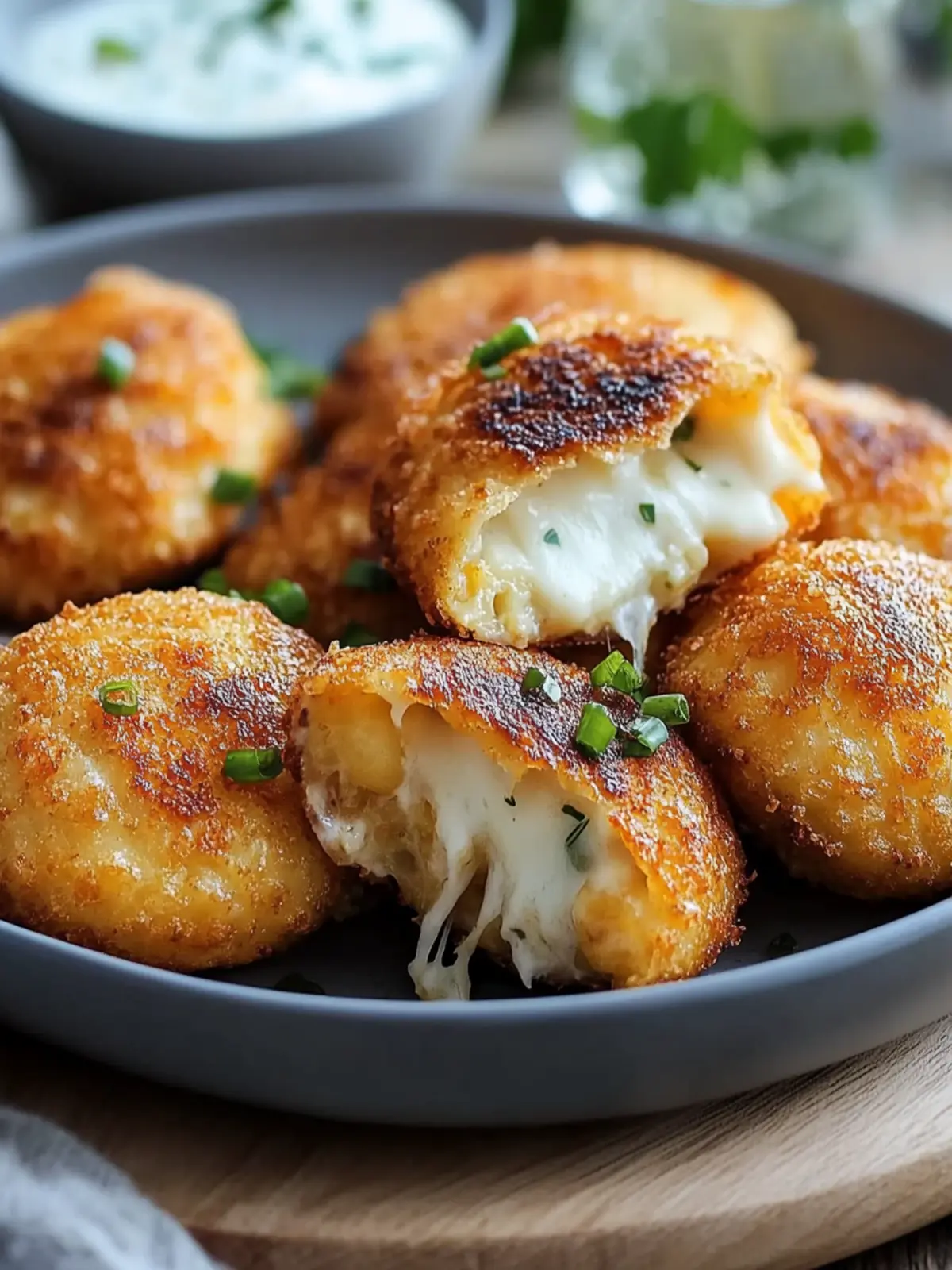 Kartoffelknödel mit Doppelrahmkäse – Cremiger Genuss vom Feinsten 2 Kartoffelknödel mit Doppelrahmkäse