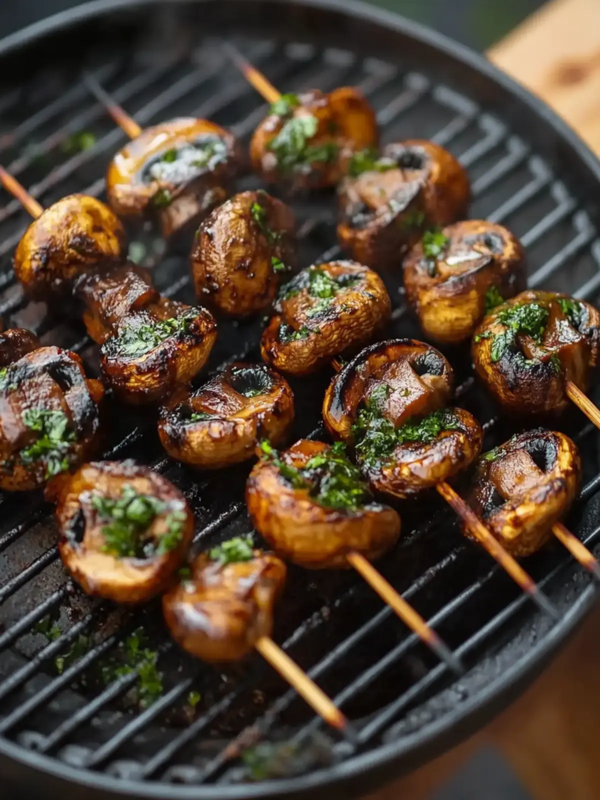 Gegrillte Pilzspieße in Marinade – Einfache Sommerleckerei 3 Gegrillte Pilzspieße in Marinade