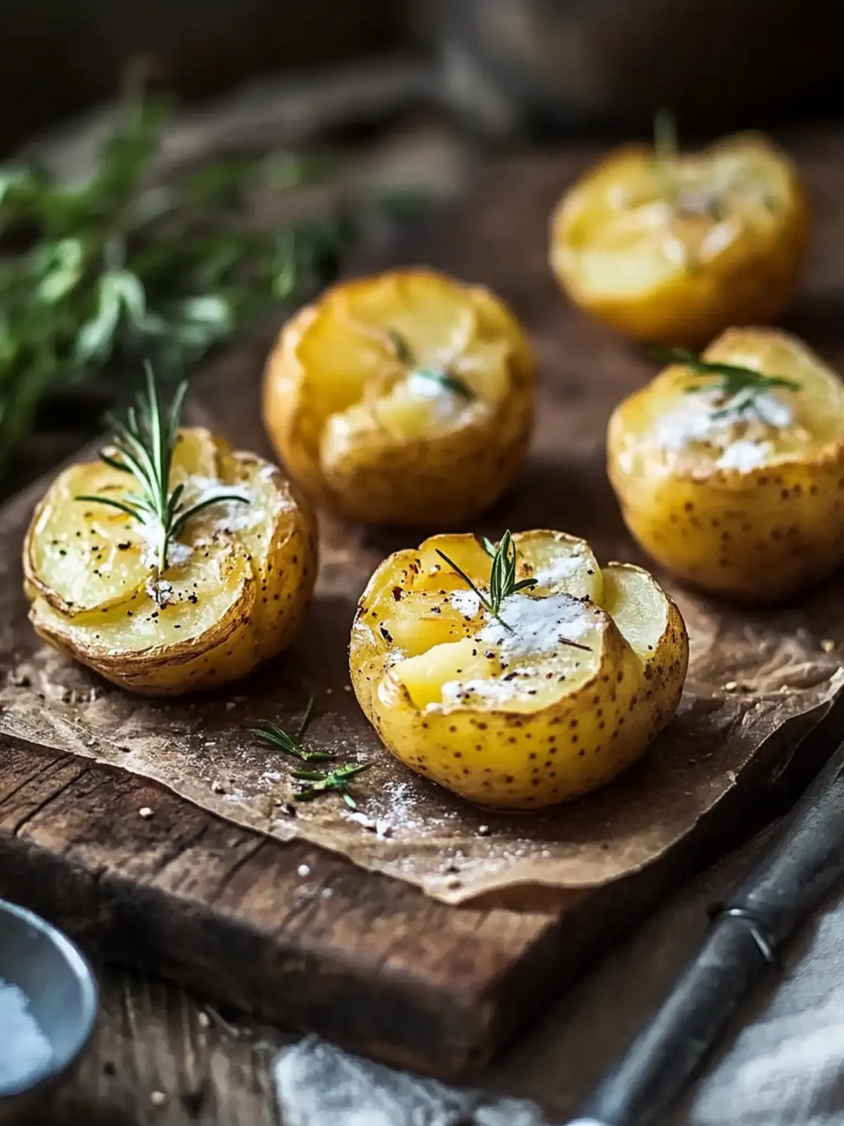 Knusprige Stampfkartoffeln – Vegan und blitzschnell zubereitet 2 Stampfkartoffeln