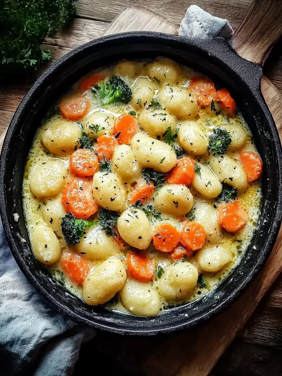 Gnocchi mit cremigem Gemüse für schnelle Genussmomente 3 Gnocchi mit cremigem Gemüse