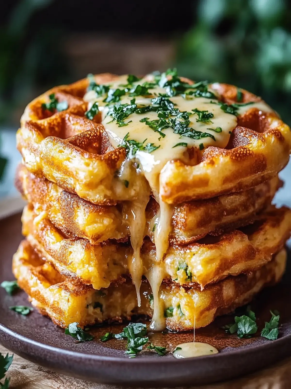 Jalapeño Cheddar Maisbrot Waffeln mit Honigbutter – Brunch-Träum! 4 Jalapeño Cheddar Maisbrot Waffeln mit Honigbutter Drizzle