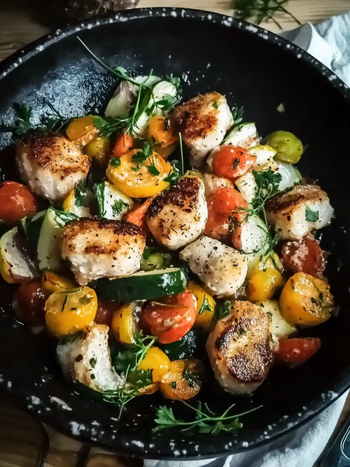 Hähnchen mit Gemüse aus der Heißluftfritteuse – Gesund & Schnell 3 Hähnchen mit Gemüse aus der Heißluftfritteuse