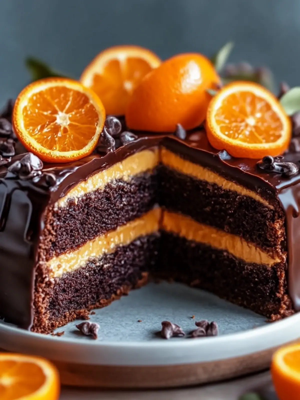 Schokoladen-Orange-Schichtkuchen mit Ganache: Freude für jeden Biss 3 Schokoladen-Orange-Schichtkuchen mit Ganache