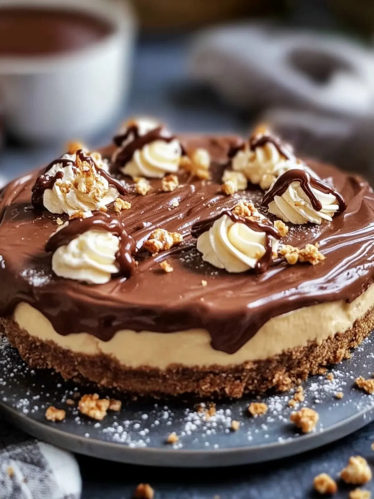 Genieße diesen cremigen Nutella-Käsekuchen ohne Backen 2 Nutella-Käsekuchen ohne Backen