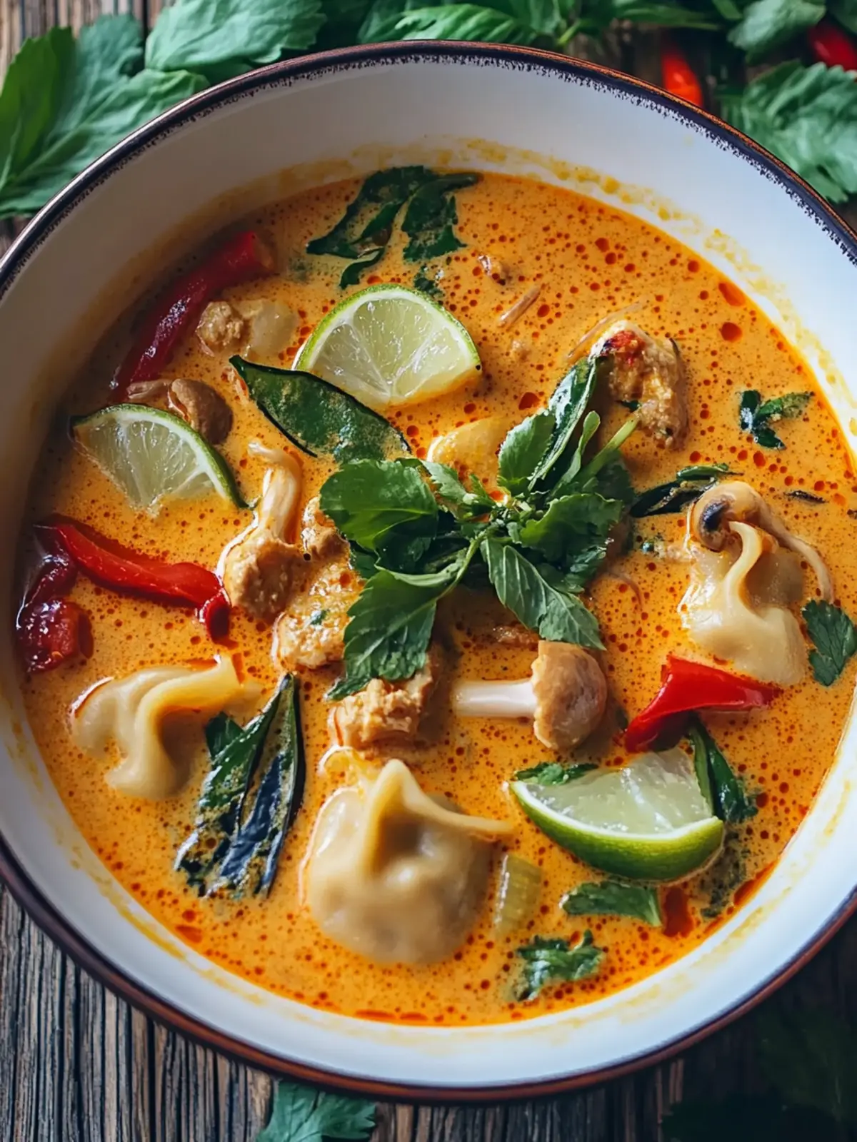 Thailändische rote Curryküchlein-Suppe für jeden Abend 5 Thailändische rote Curryküchlein-Suppe