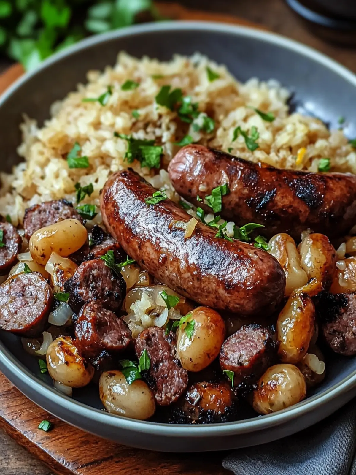 Genussvolle schwarze Bohnen, Wurst und Reis Pfanne für jeden Abend 5 Schwarze Bohnen, Wurst und Reis Pfanne