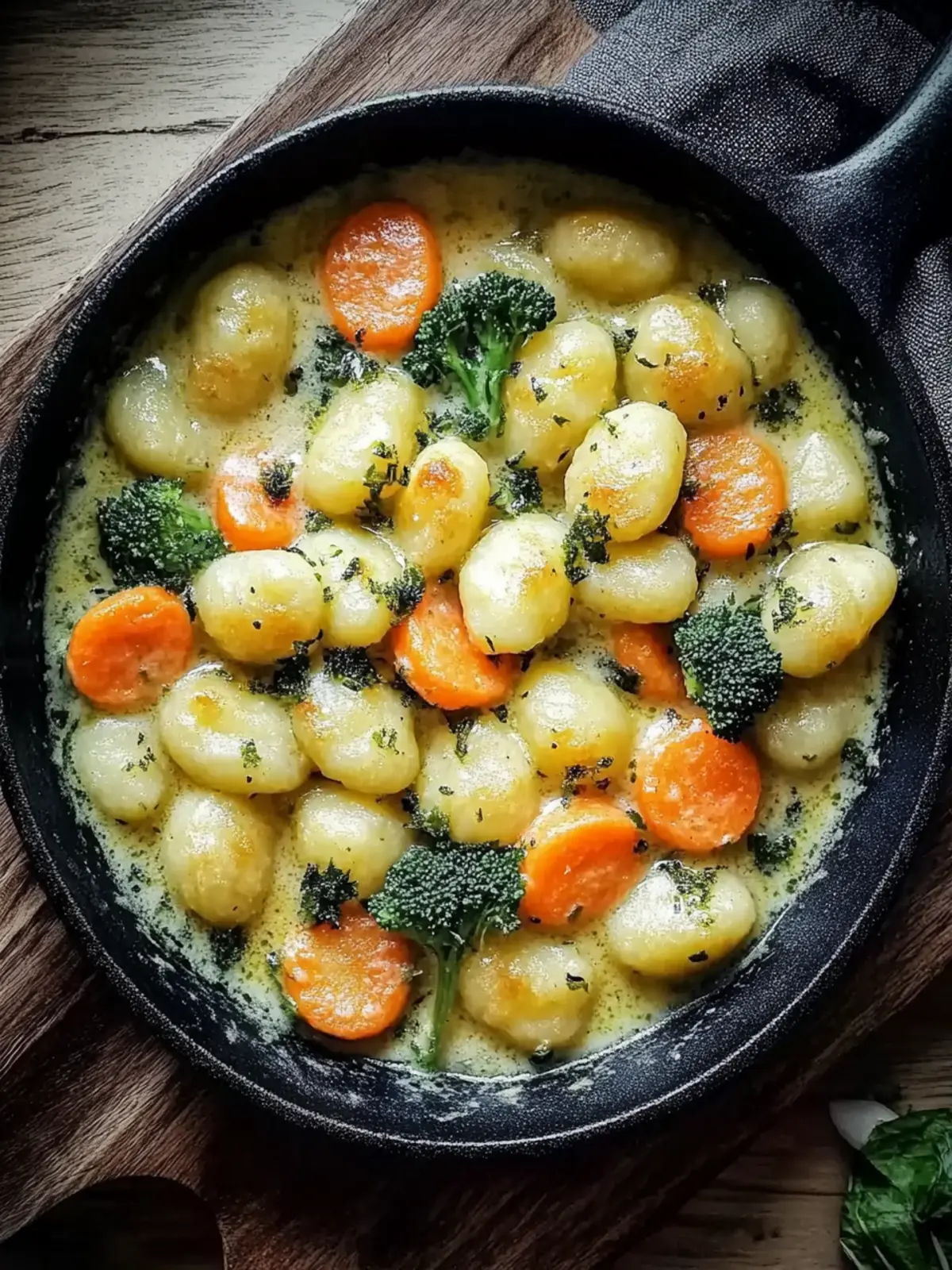 Gnocchi mit cremigem Gemüse für schnelle Genussmomente 2 Gnocchi mit cremigem Gemüse