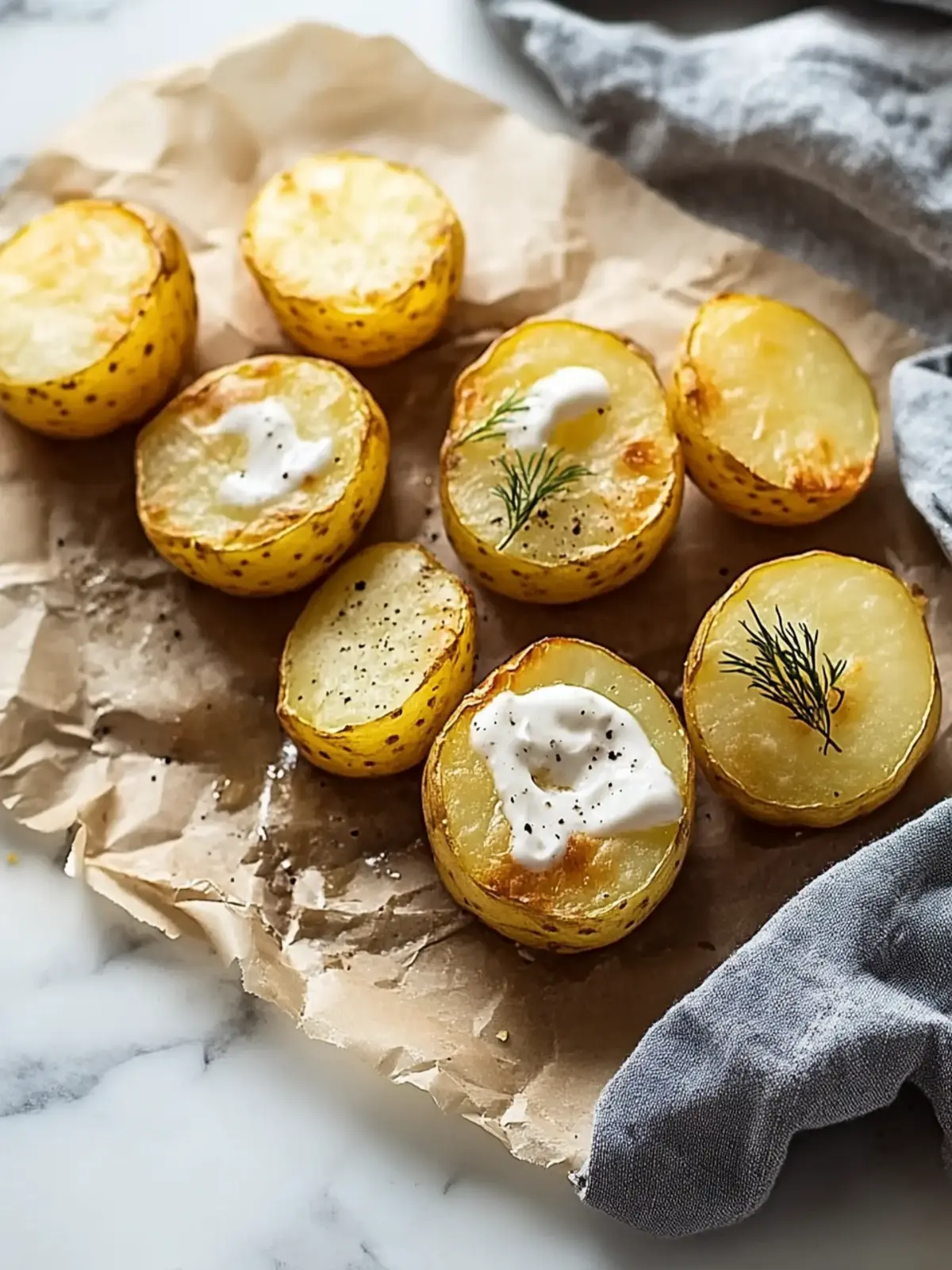 Knusprige Stampfkartoffeln – Vegan und blitzschnell zubereitet 4 Stampfkartoffeln